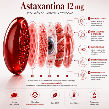 Cápsulas de Astaxantina 12mg Softgels