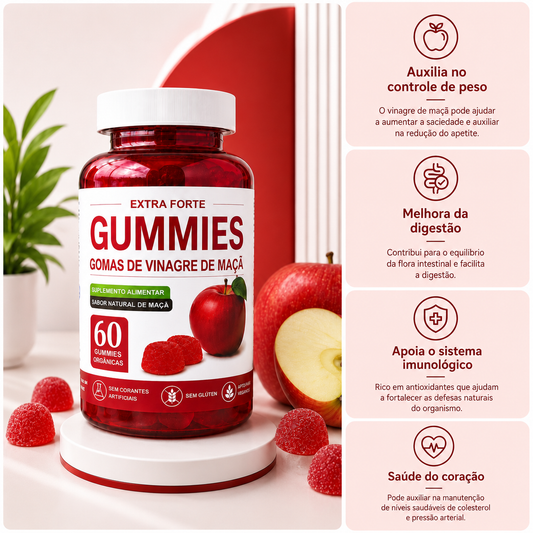 Gummies de Vinagre de Maçã - Digestão fácil e natural
