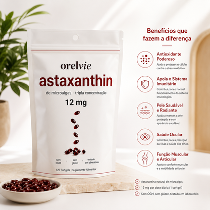 Cápsulas de Astaxantina 12mg Softgels