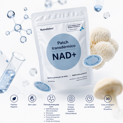Patch Transdérmico NAD+ - Reparo Celular e Equilíbrio Metabólico
