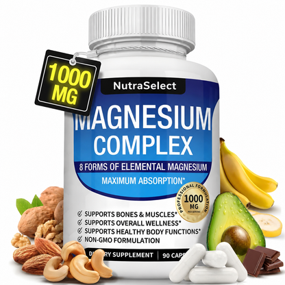 Mag8 Complex - 8 Formas de Magnésio • 1000 mg • Elevada Absorção