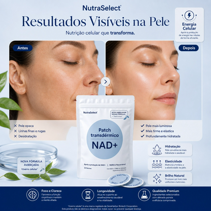 Patch Transdérmico NAD+ - Reparo Celular e Equilíbrio Metabólico