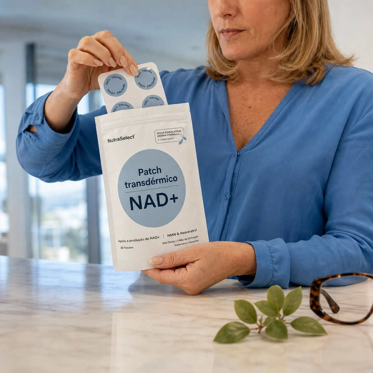 Patch Transdérmico NAD+ - Reparo Celular e Equilíbrio Metabólico